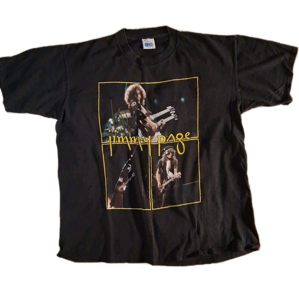 Vintage 2000 Jimmy Page North America Tour Led Zeppelin Concert T-Shirt Size XL